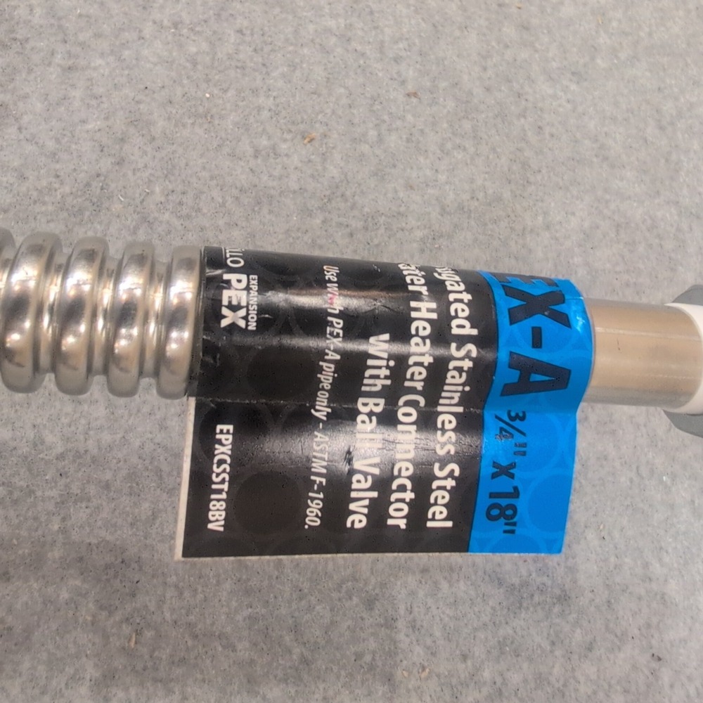 5 Apollo PEX-A Corrugated Stainless Steel Water Heater Connector Ball Valve - Picture 4 of 6